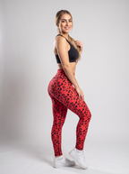 Leggins Animal Print Rojo - vista 3/4
