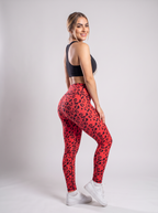 Leggins Animal Print Rojo - espalda