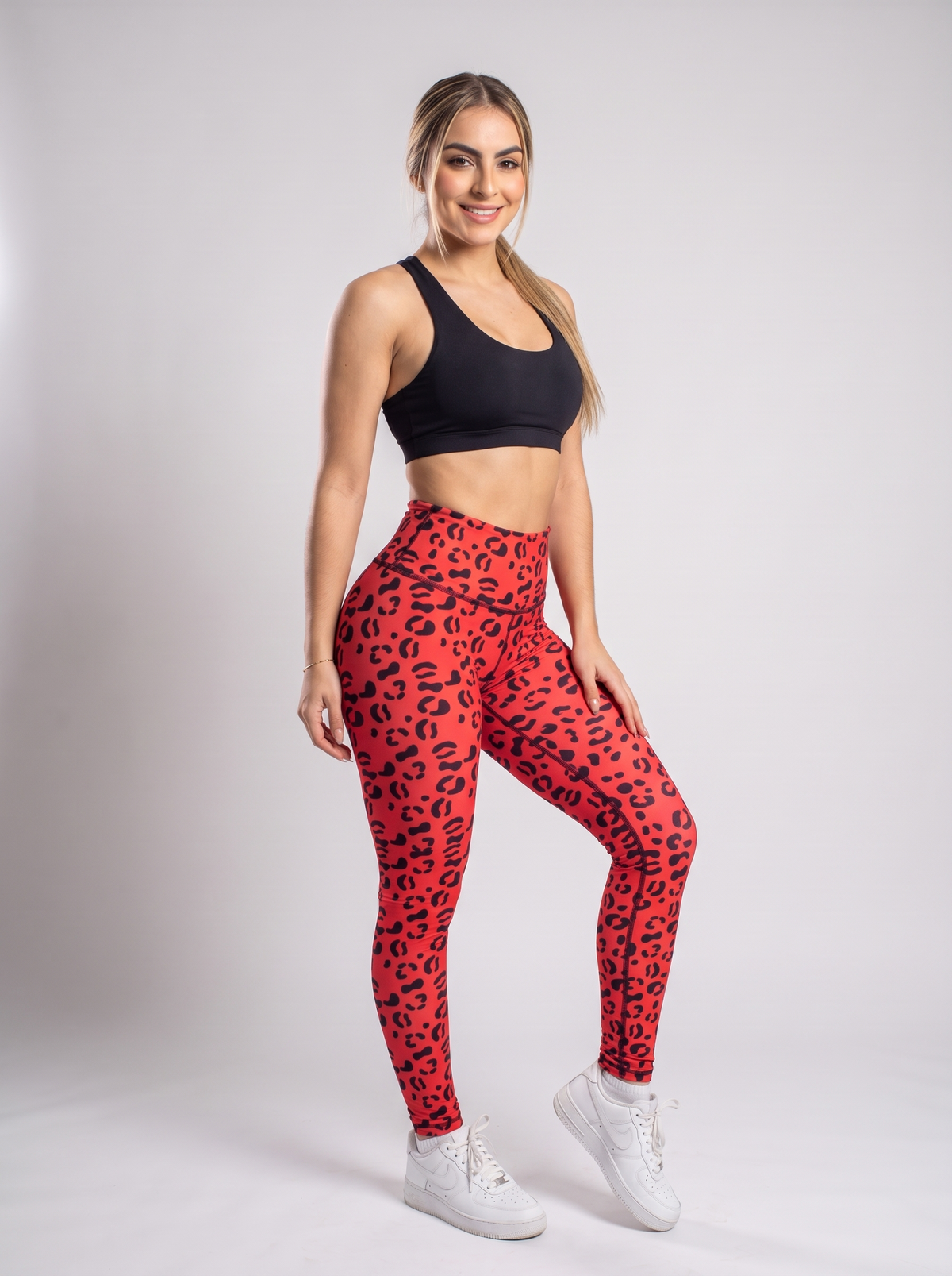 Leggins Animal Print Rojo - frente