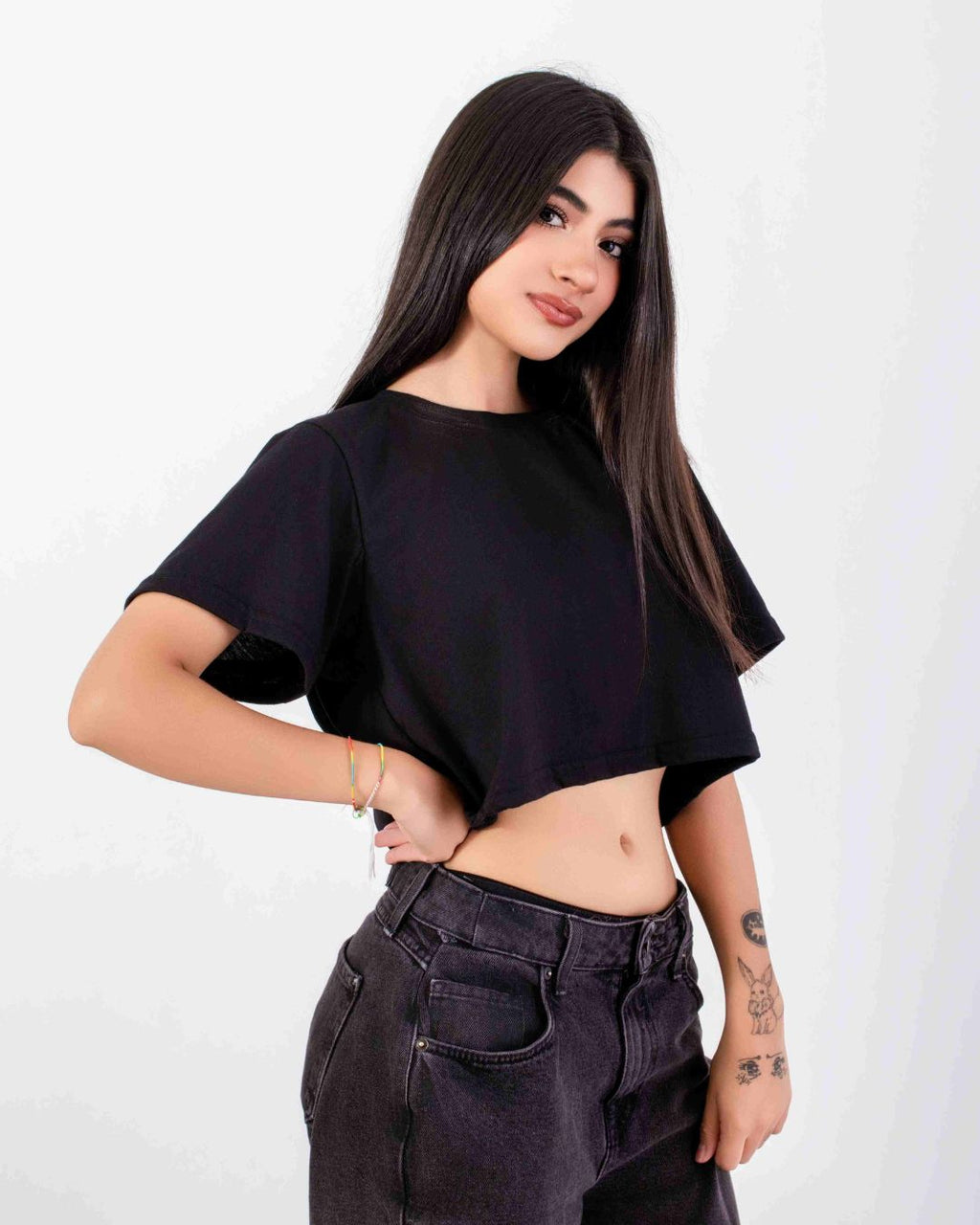 Crop Basic Negro