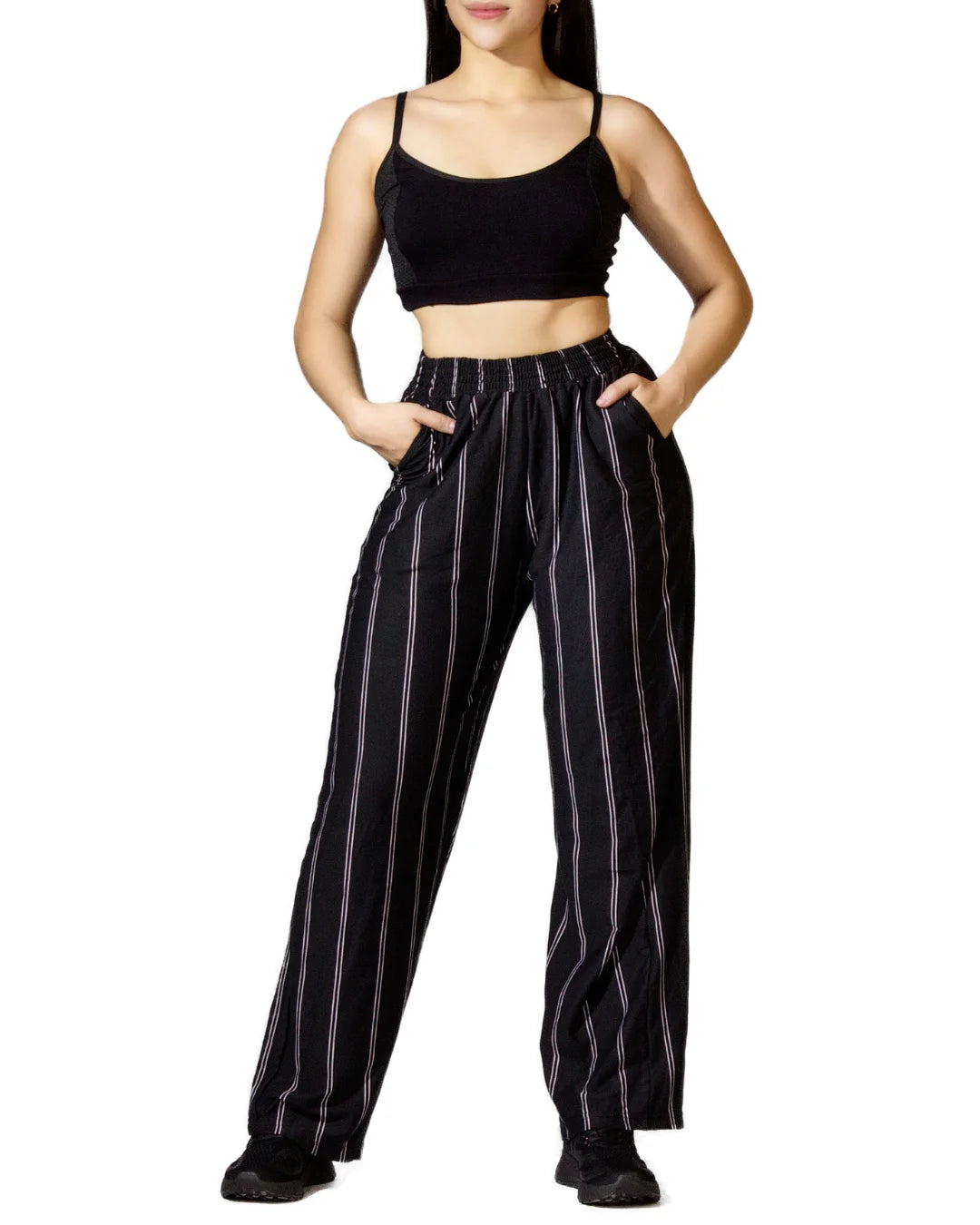 SALE Pantalon Negro Rayas