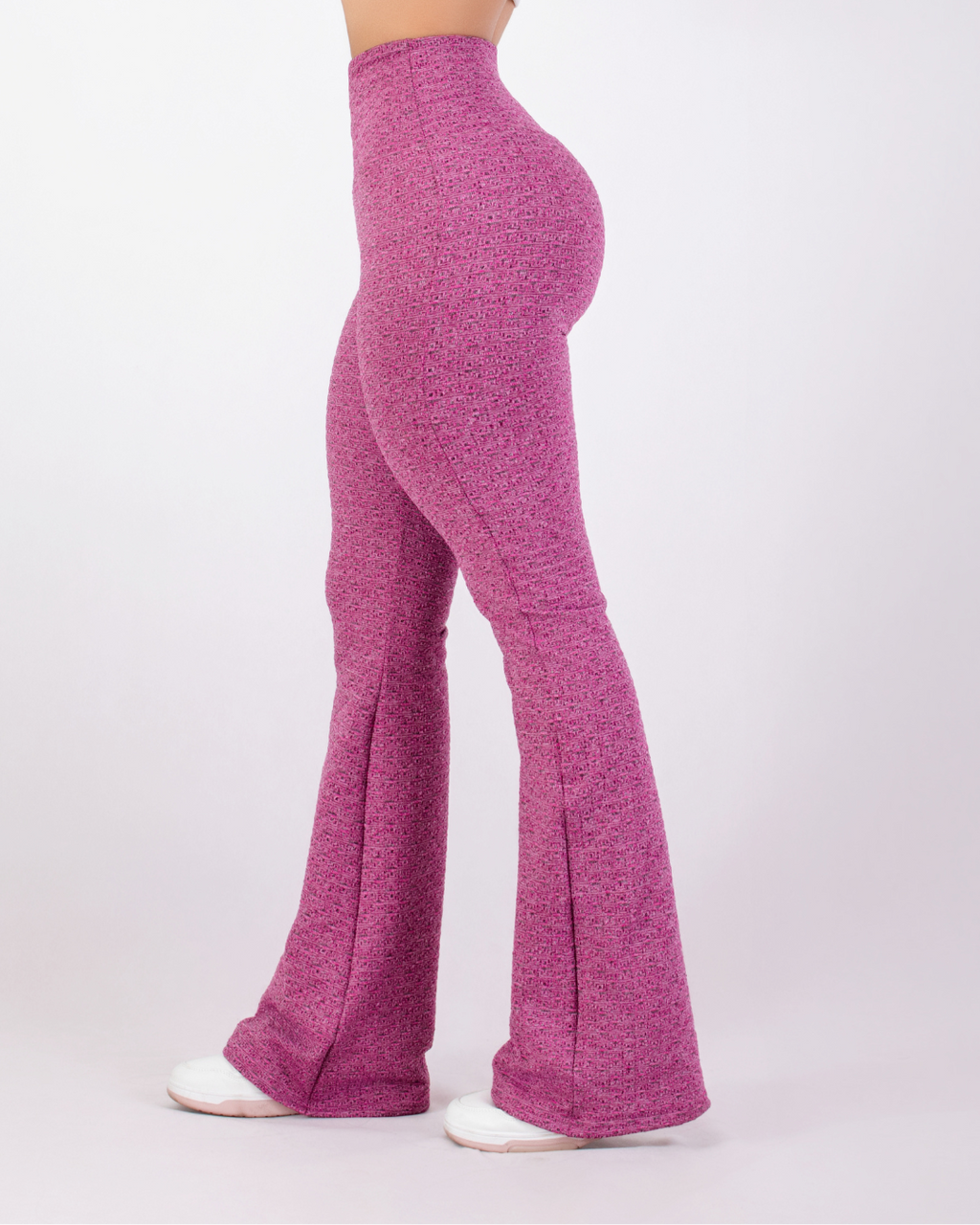 Pantalón Campana Rosa Jaspe 3.0 Control Abdomen y Bolsillo