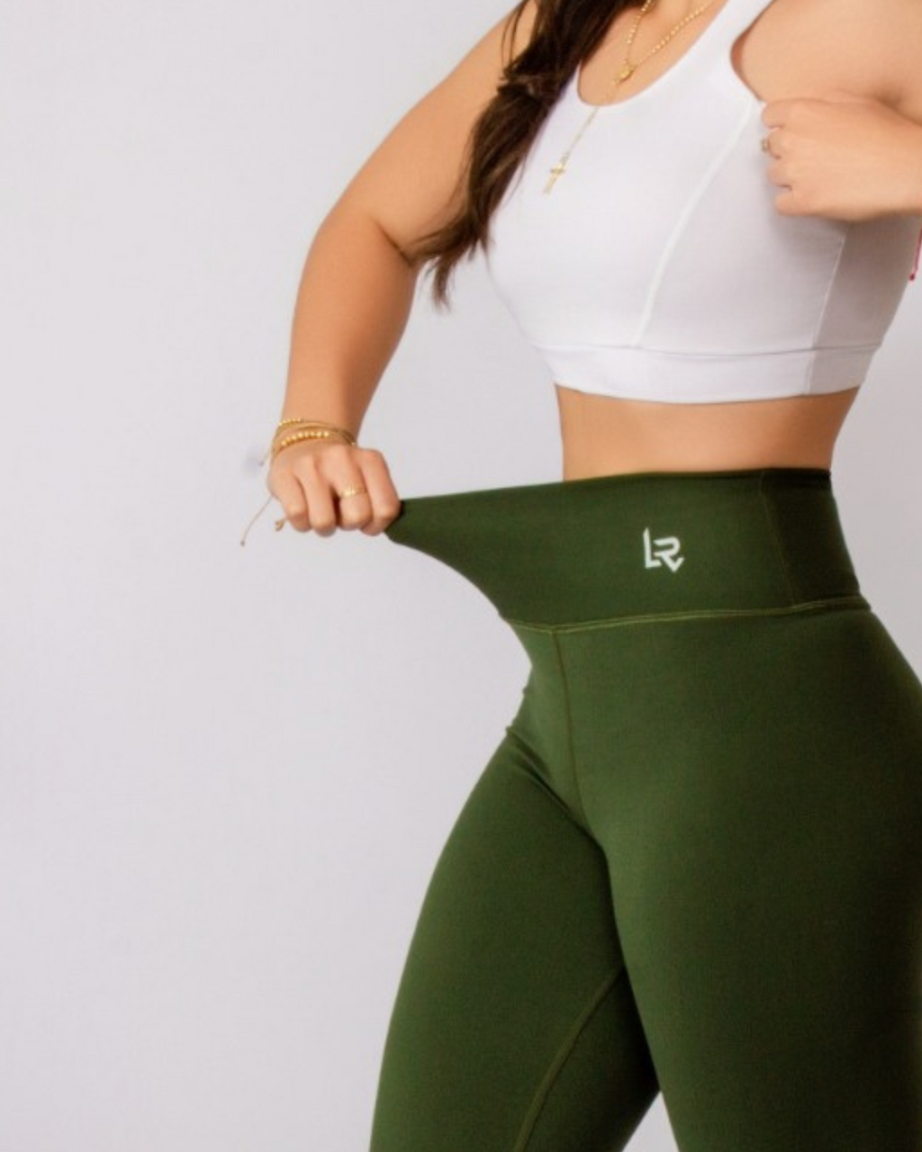 Leggins Verde Oliva   Tela Gruesa MS