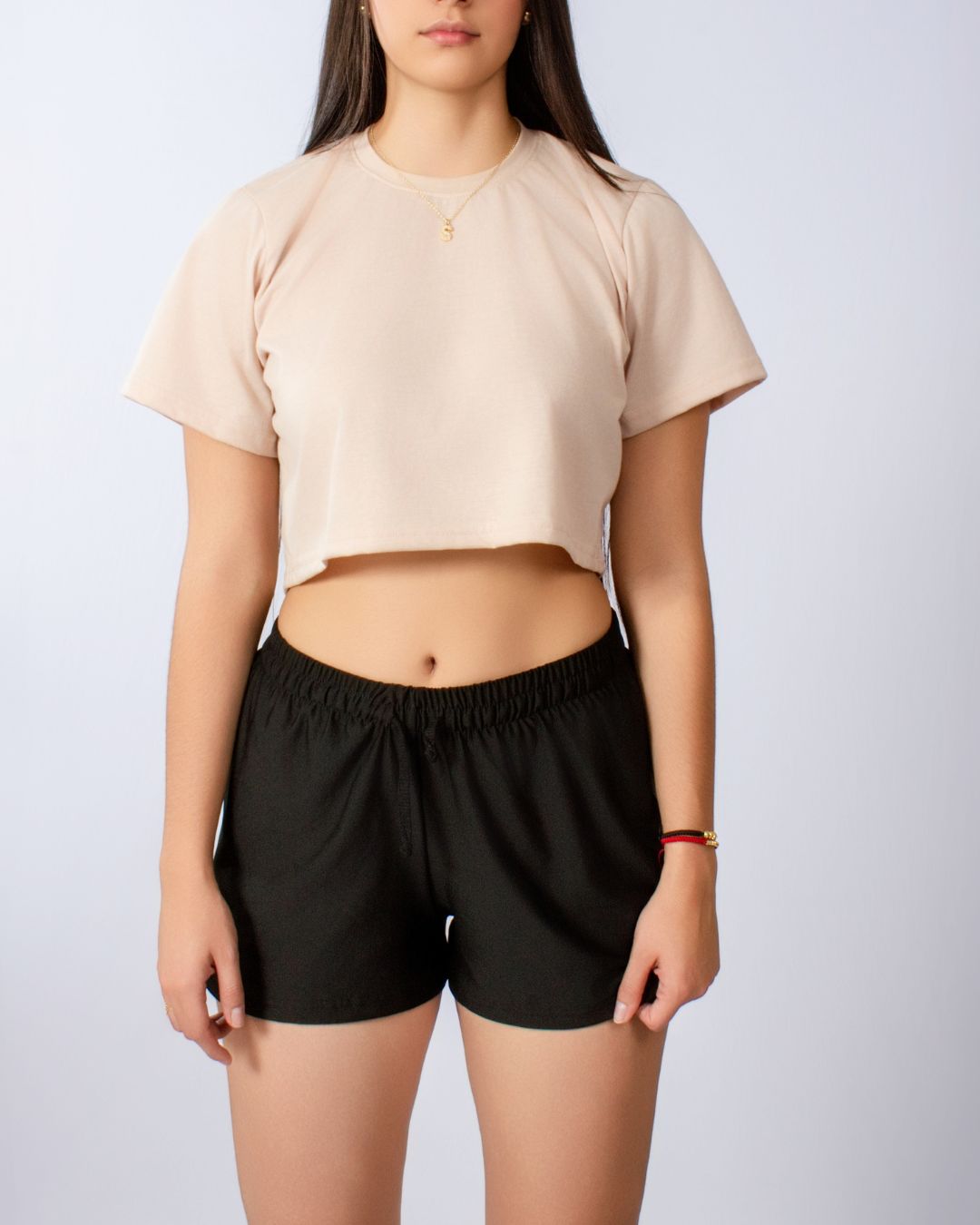 Crop Basic Nude Almendra Imagen principal del producto