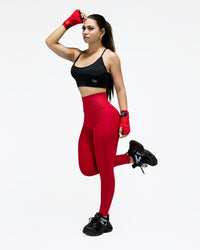 Leggins Rojo Ultra Tela Gruesa