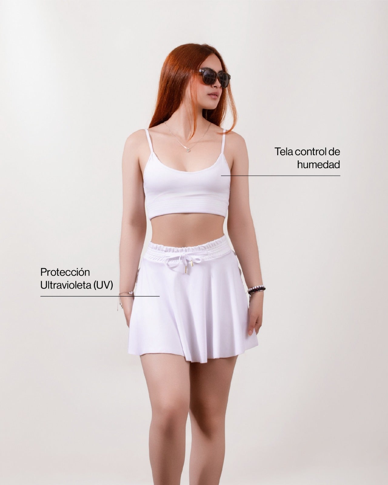 Falda short  Blanco Marfíl