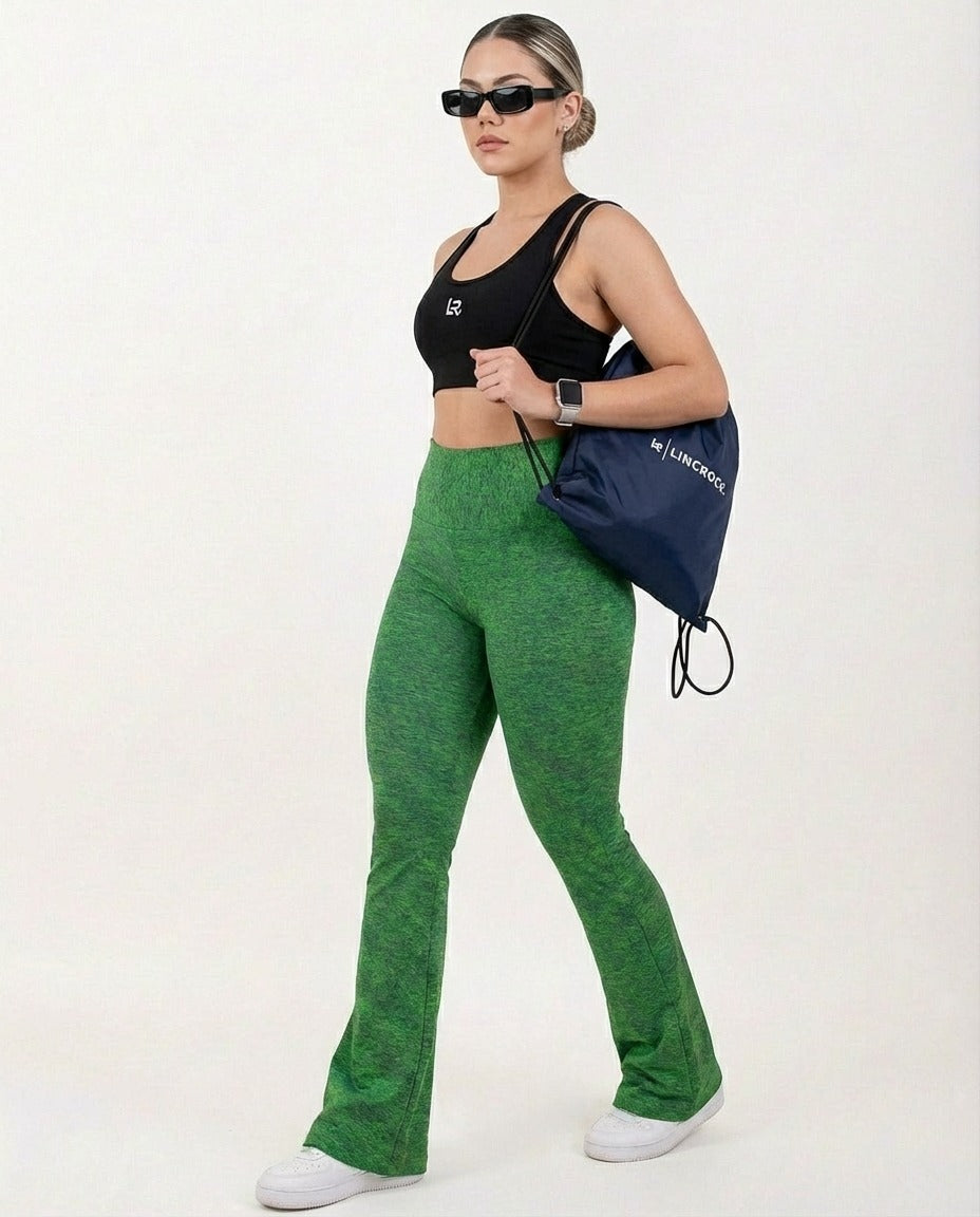 Pantalón Campana 2.0 Control verde Jaspe