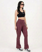 Pantalón Campana 2.0 Borgoña  Jacquard