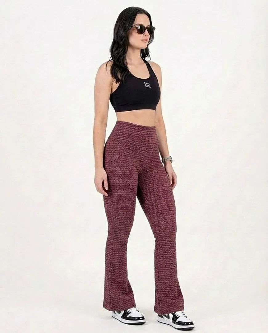 Pantalón Campana 2.0 Borgoña  Jacquard