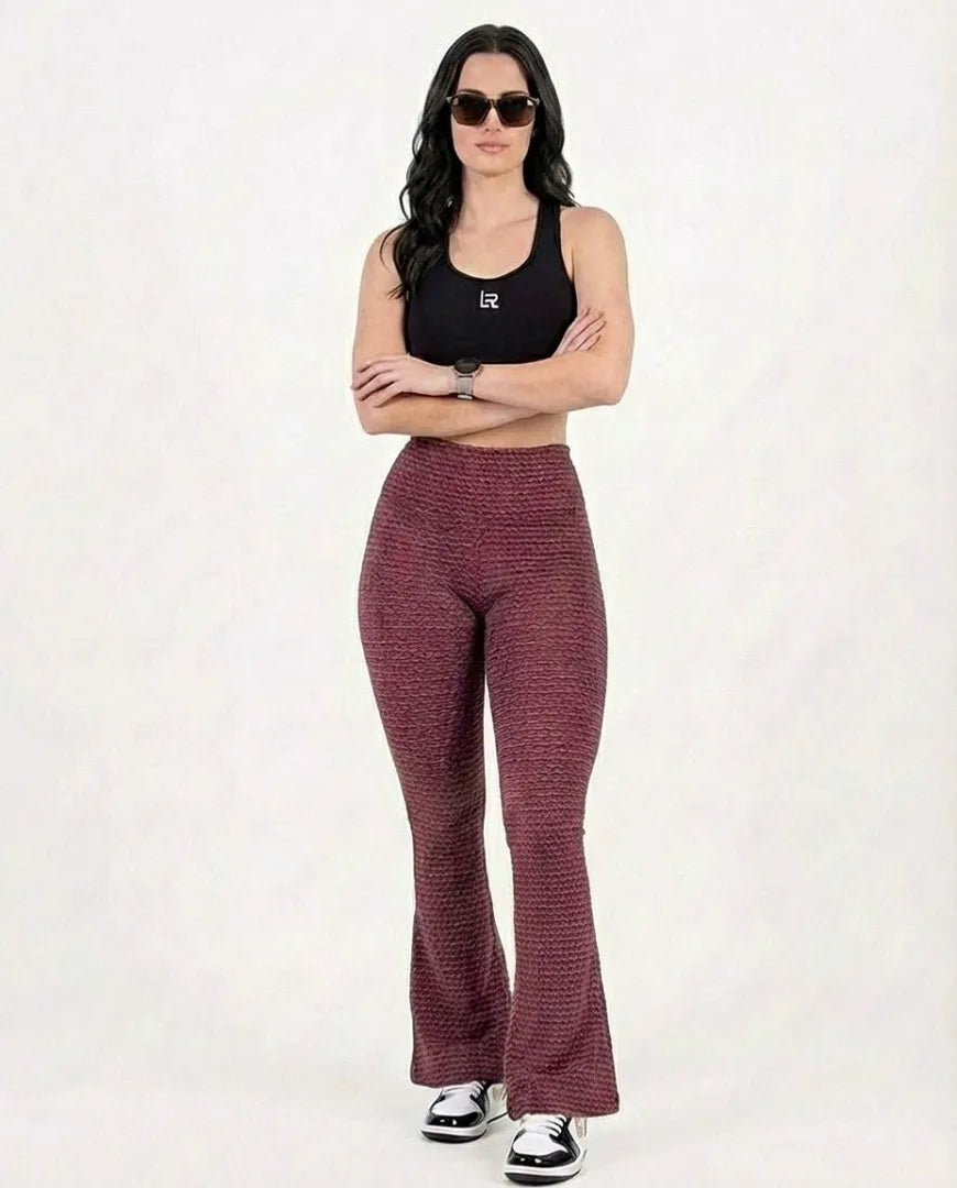 Pantalón Campana 2.0 Borgoña  Jacquard