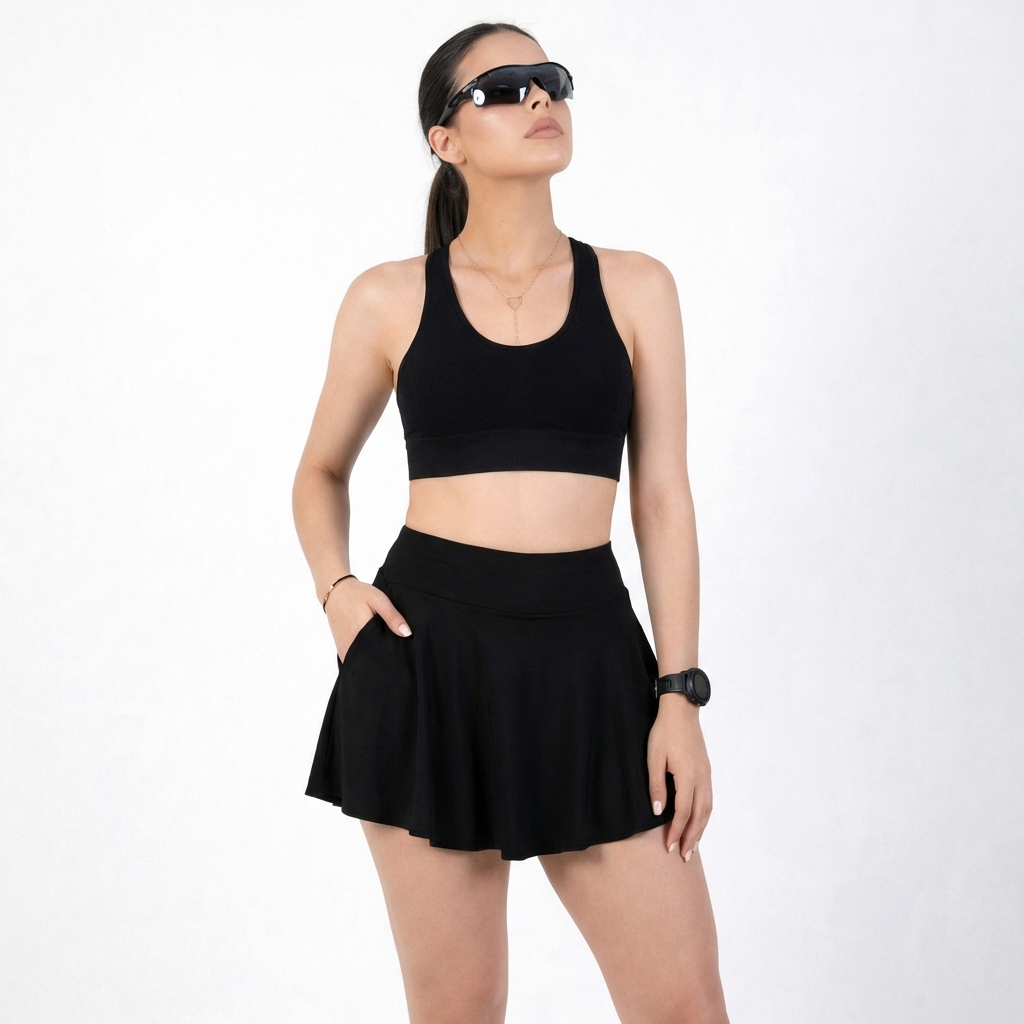 Falda short  Bolsillo