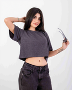 Crop Basic Gris Jaspe