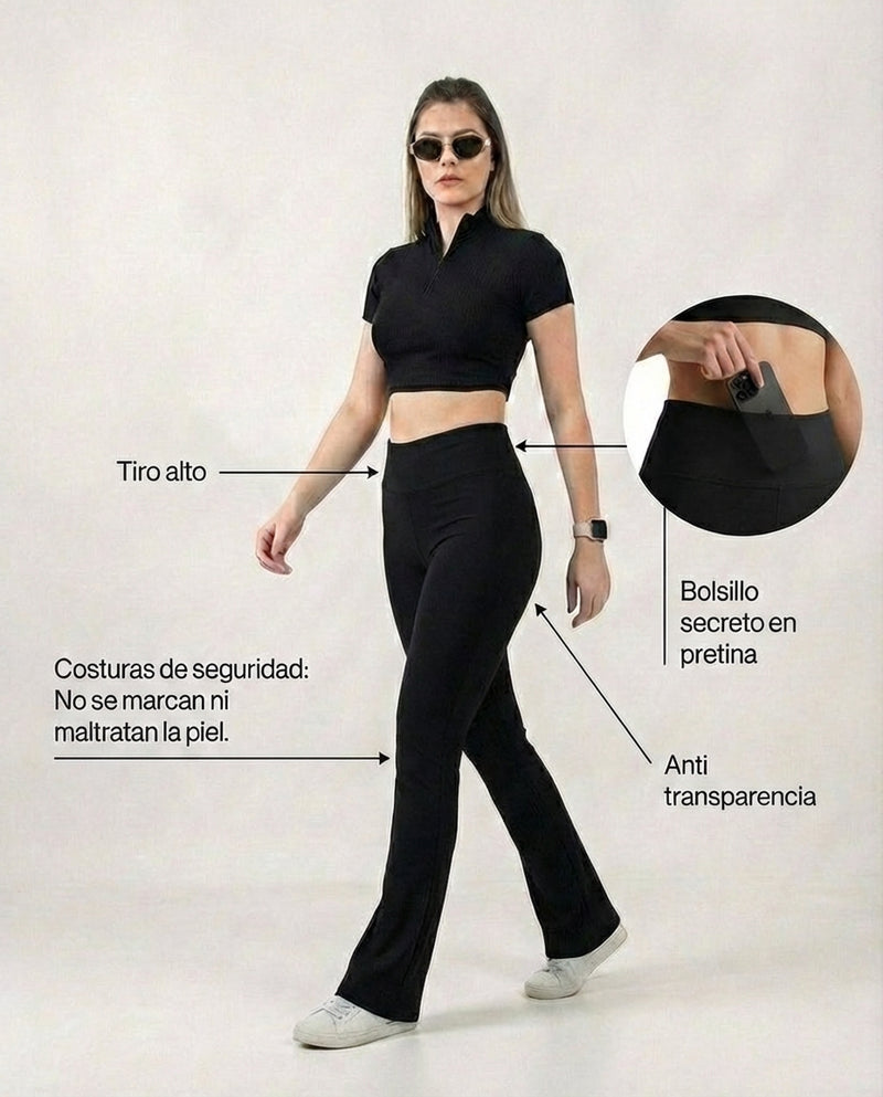 Pantalón Campana 5.0 Anti-Transparencia & ANTICELULITIS 😍