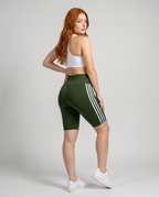 Biker Line Verde Militar - espalda con rayas