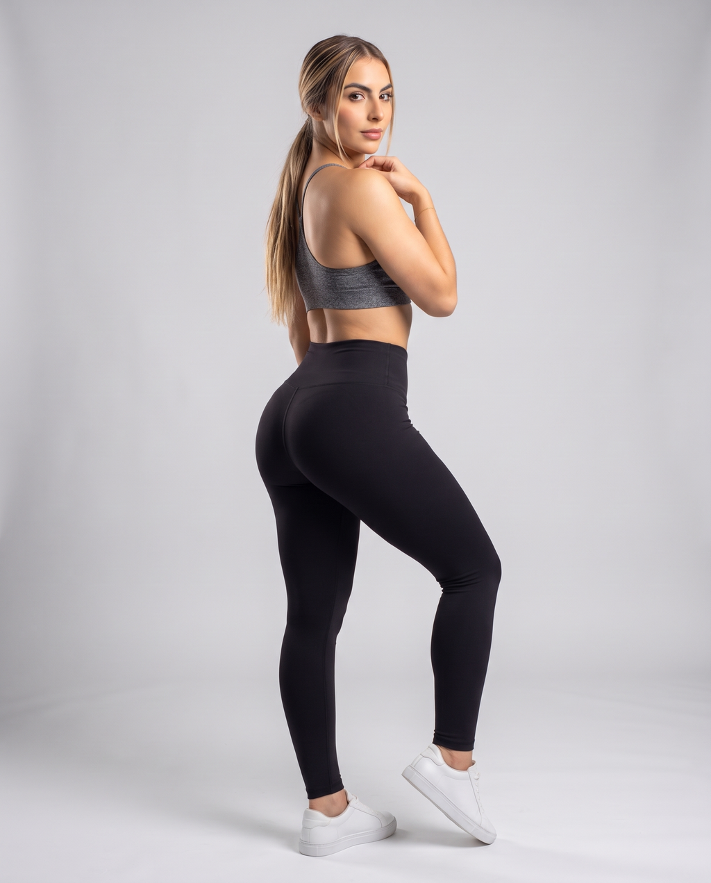 Top Bra Gris Jaspe - espalda