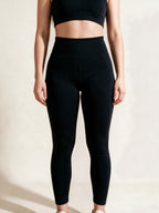 Leggins Black 5.0 negro — detalle de la pretina de control | LincRock