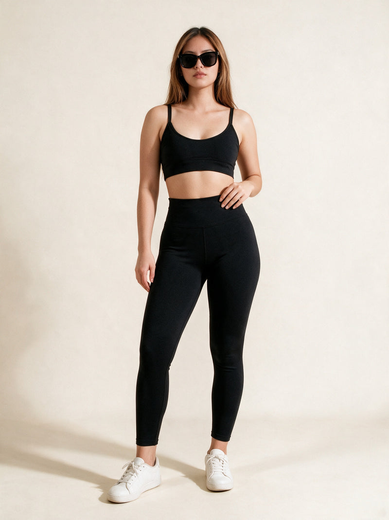 Leggins Black 5.0 negro — vista frontal | LincRock
