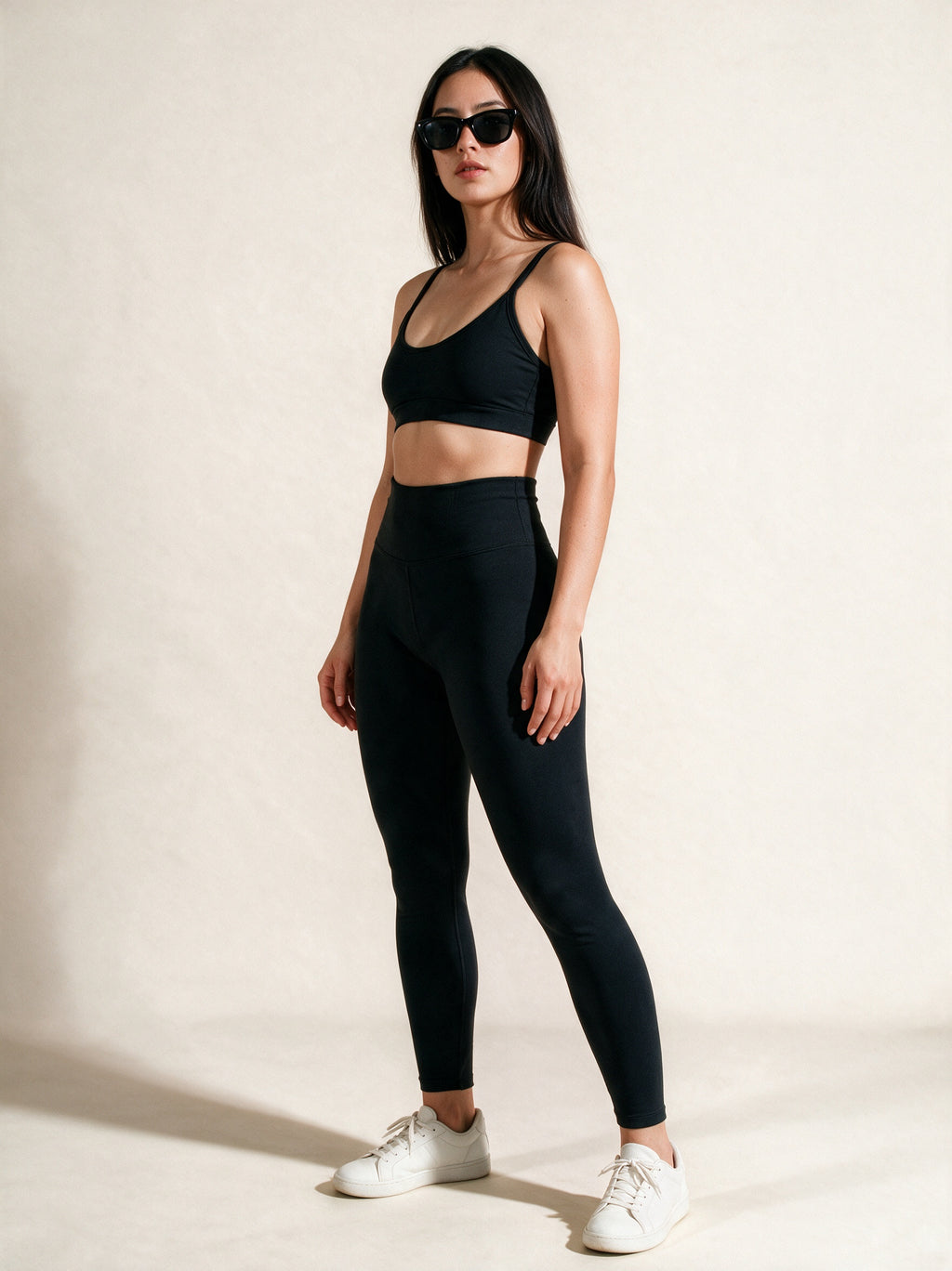 Leggins Powernet negro control abdomen — vista lateral | LincRock