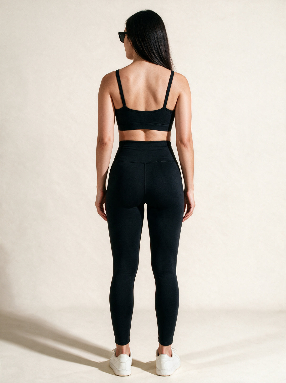 Leggins Powernet negro control abdomen — vista de espalda | LincRock