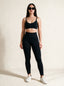 Leggins Powernet negro control abdomen — vista frontal | LincRock
