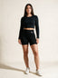 Short Black LR Moldeador negro — vista frontal | LincRock