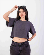 Crop Basic Gris Jaspe